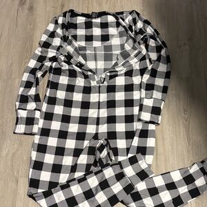 Black and White Checkered Onesie